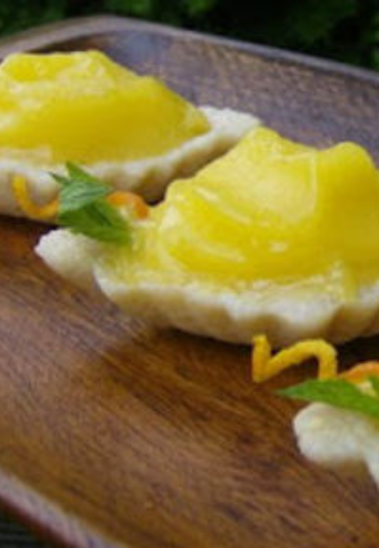Mango Sorbet-Macaroon Tartlets - Zawada Health