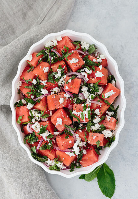 Watermelon Salad with Feta and Mint