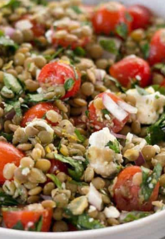 Lentil Salad with Mustard + Tomatoes