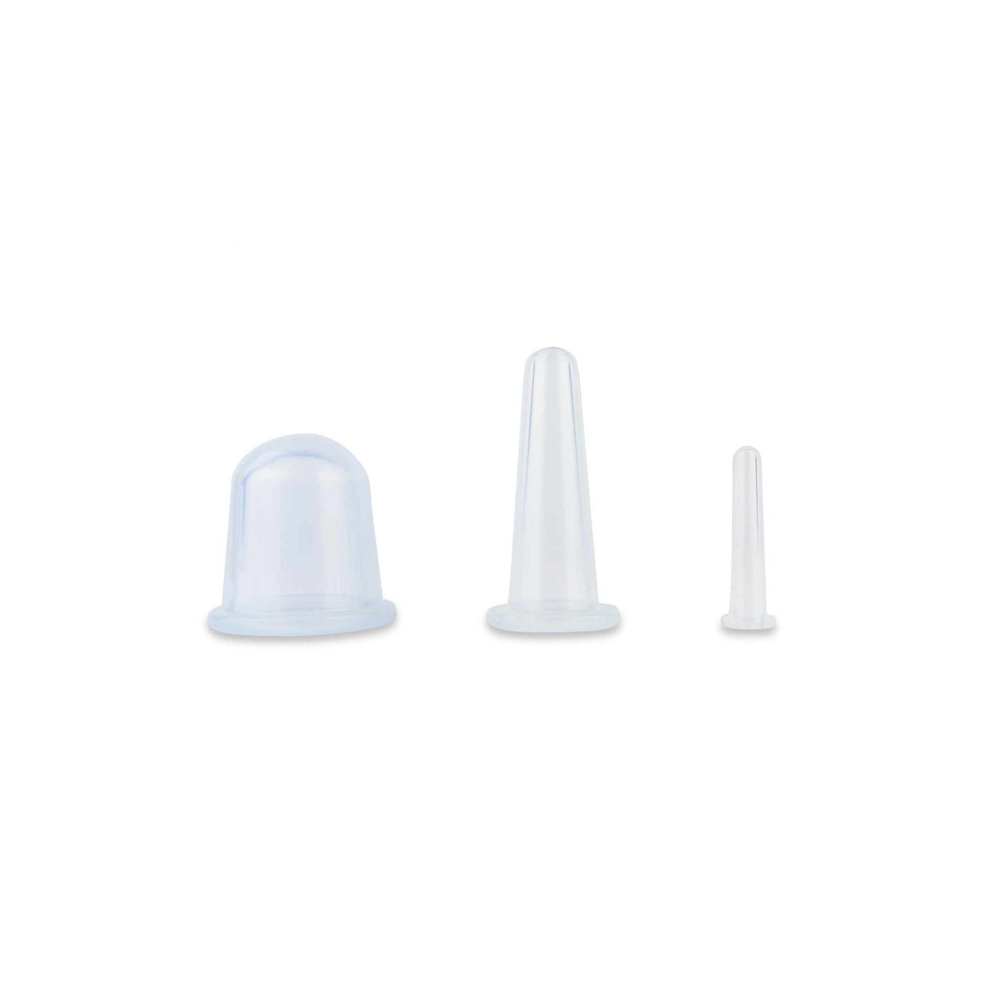 Clear Facial and Body Silicone Cups (Set of 3)
